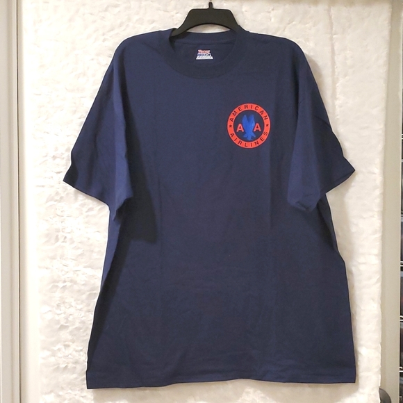 Legacy American Airlines logo navy short sleeve graphic tee NWOT 2XL - Picture 2 of 6